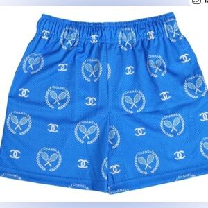Blue Chanel Tennis Shorts ( BRAVEST STUDIOS)